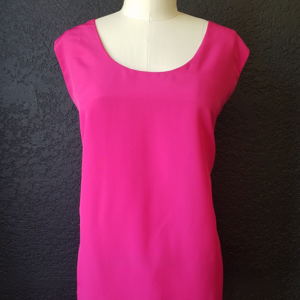 Vintage Lady Lewis fuchsia woven tee